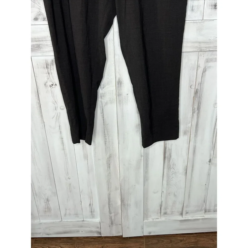 BANANA REPUBLIC BLACK ATHLETIC TAPERED MARZOTTO WOOL DRAWSTRING BEACH‎ PANTS XL
